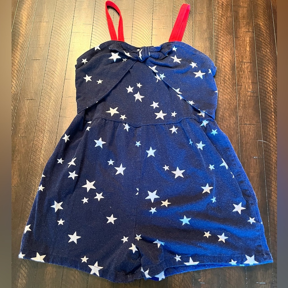 Carter's Girls Size 8/8A Fourth of July Bow Romper